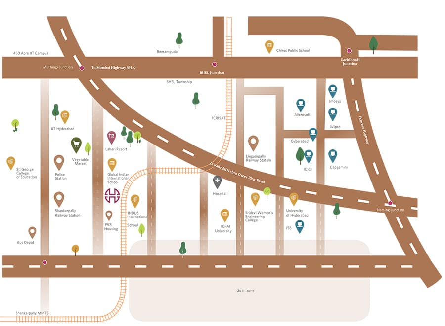 Hiranandani Shankarpally Map, Hyderabad