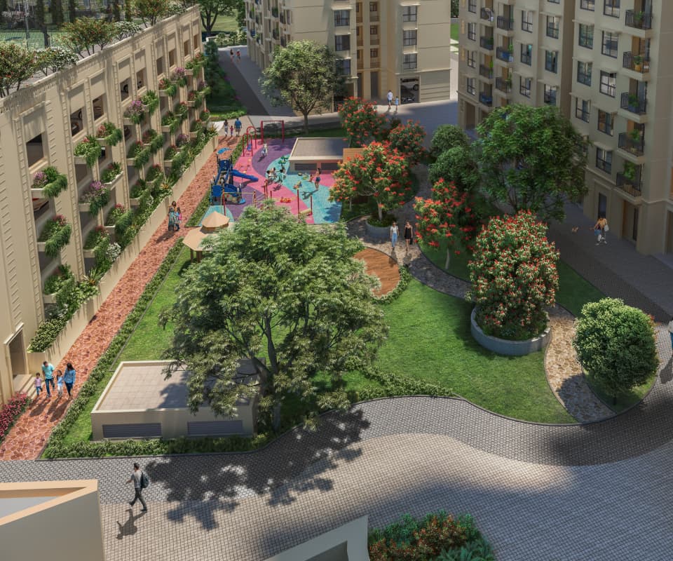Hiranandani Woodspring Project Garden Area